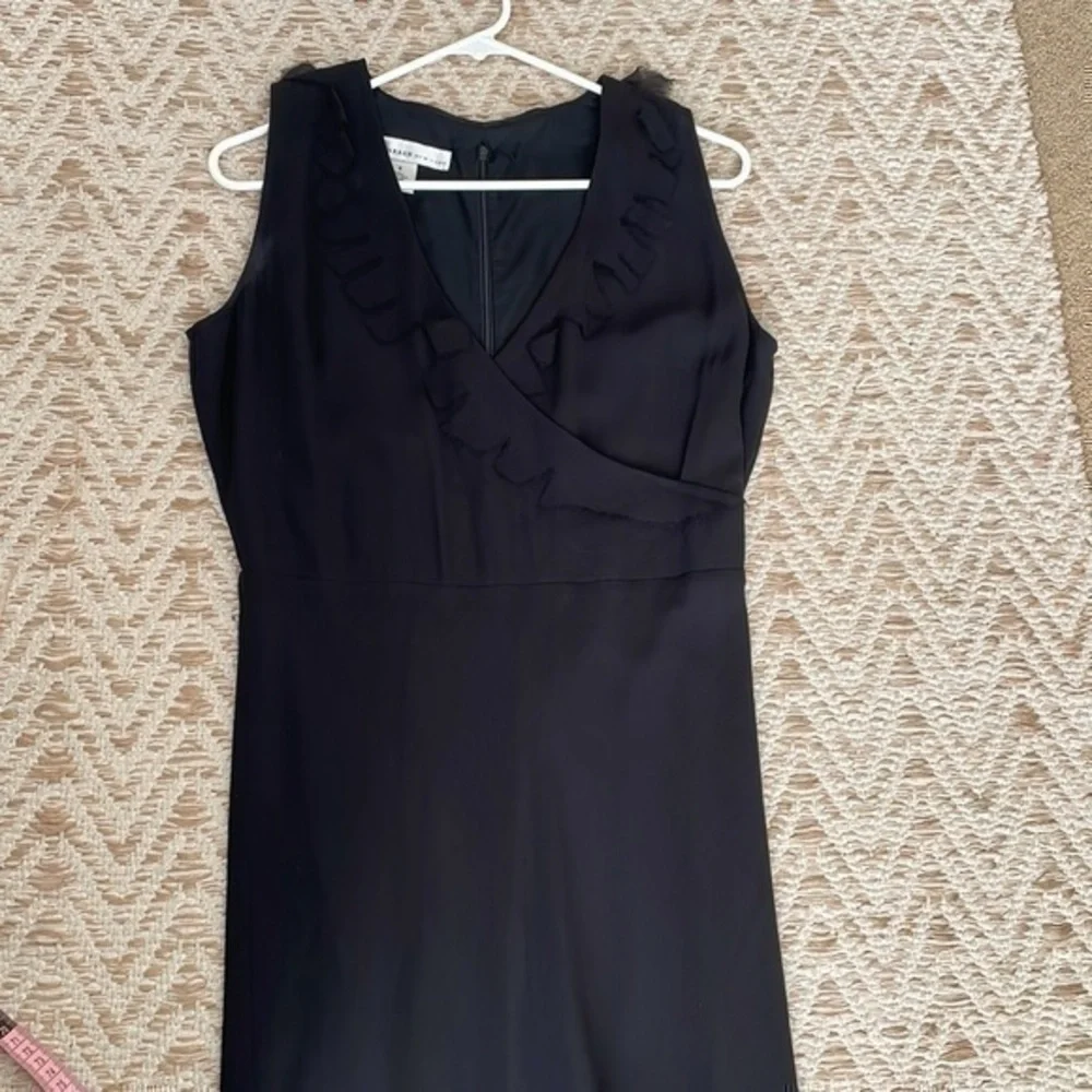 David Warren NY 100% silk elegant black dress